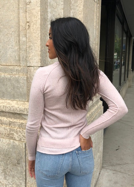 autumn cashmere raw edge crew cashmere sweater