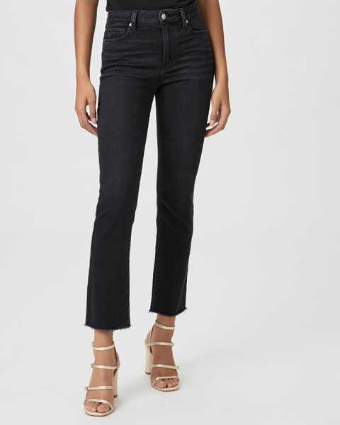 Paige Cindy Hi Rise Straight in Black Lotus
