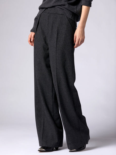 Equipment Owen Wool Trouser in Charcoal Heather