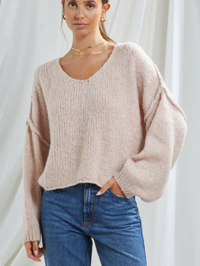 Charli Mia Sweater in Soft Pink