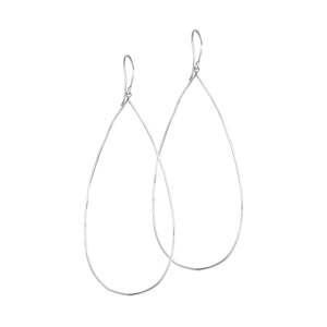 LOLO Delicate Raindrop Hoops in Sterling Silver