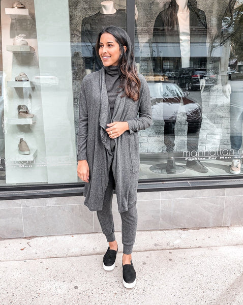 Velvet Adonia Cozy Lux Cardi in Anthracite