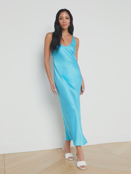 L'AGENCE Akiya Tank Dress in Blue Atoll