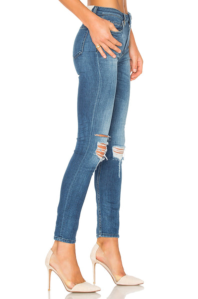 IRO Nevada Skinny Destroyed Jean - Blue Denim