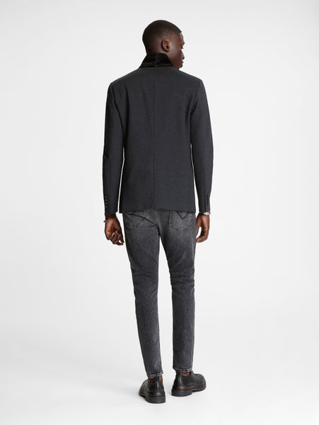 John Varvatos SEAN SHAWL COLLAR KNIT SOFT JCKT Charcoal
