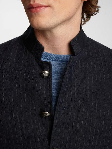 John Varvatos WILLY WASHED INDIGO PINSTRIPE JACKET Dark Navy