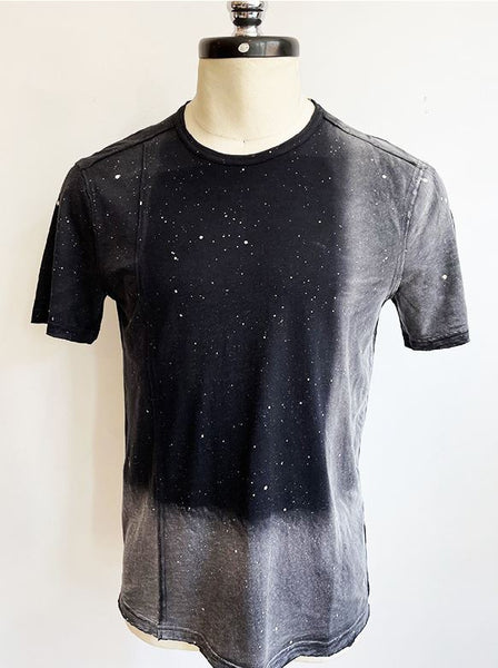 John Varvatos Jasper Crew Neck Tee w/ Spray Splatter - Black