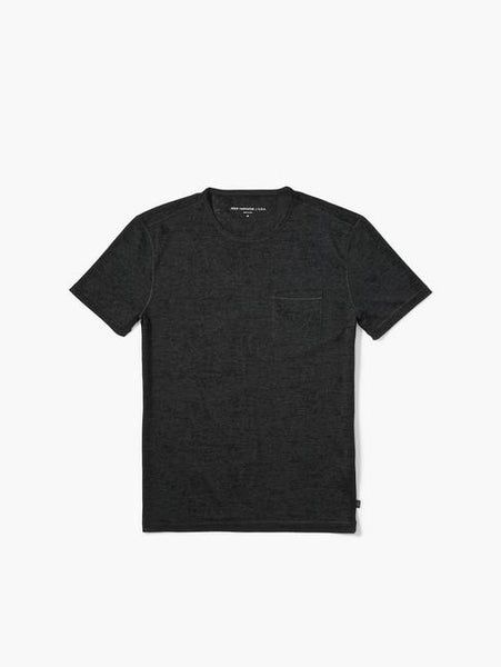 John Varvatos S/S Burnout Crew - Charcoal Heather
