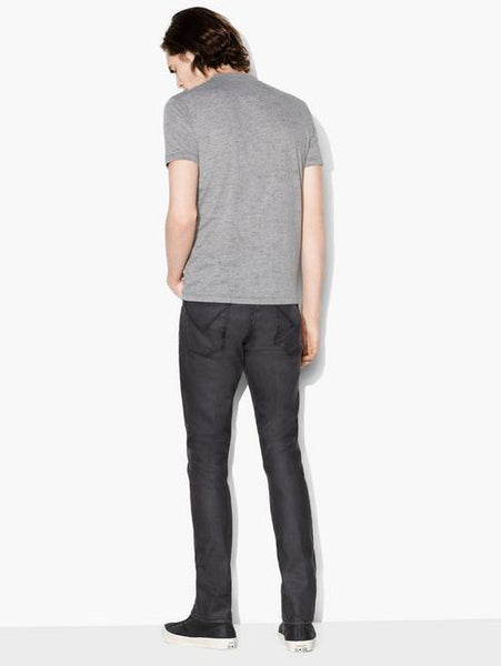 John Varvatos S/S Burnout Crew - Grey Heather