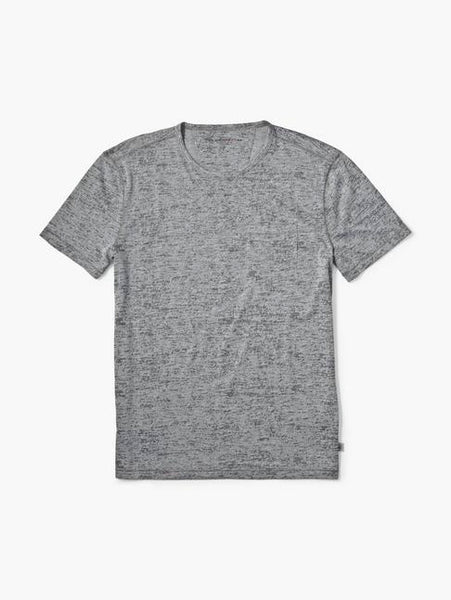 John Varvatos S/S Burnout Crew - Grey Heather