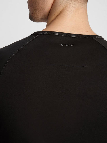 John Varvatos CONNOR S/S CREW WITH CONTRAST STITCH Black