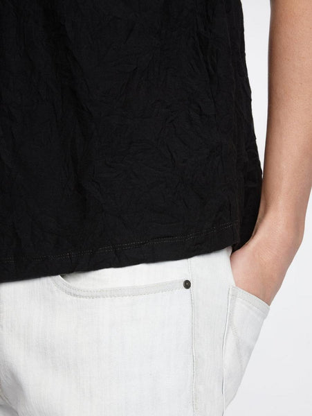 John Varvatos MORRISON S/S CRINKLE CREW Black