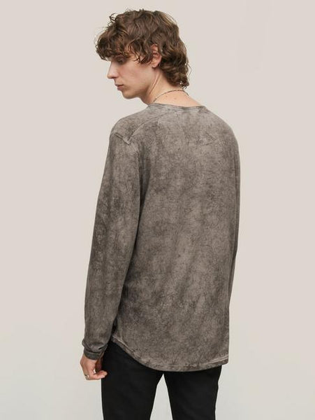John Varvatos ASH  Grommet Henley - Nickel Grey