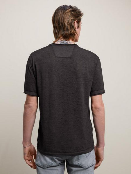 John Varvatos Davis V-Neck T - Charcoal Heather
