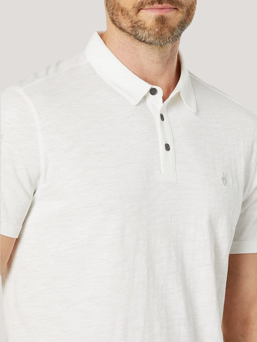 John Varvatos Victor SS Slub Peace Polo - Salt – manhattan casuals