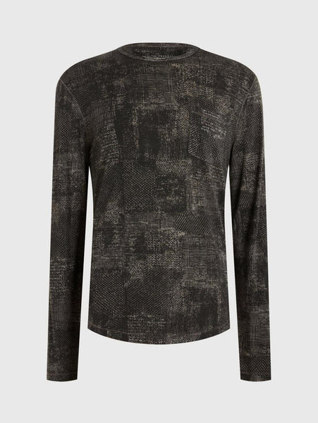 John Varvatos ATKINS L/S Crew - Med Grey