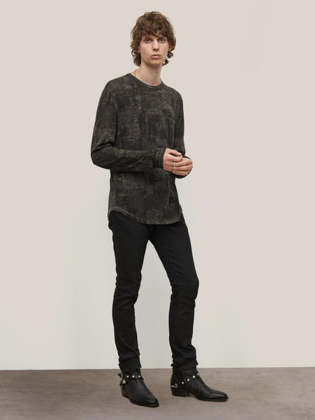 John Varvatos ATKINS L/S Crew - Med Grey
