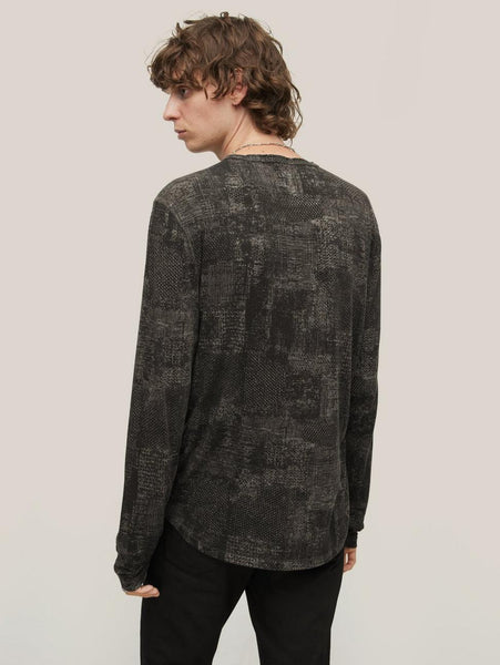 John Varvatos ATKINS L/S Crew - Med Grey