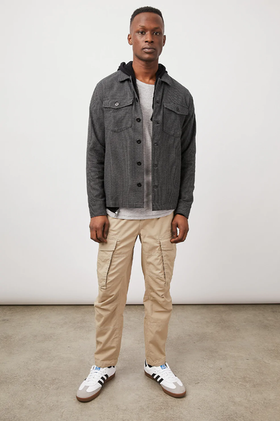 Rails Men's Kerouac Jacket - Charcoal Black Houndstooth