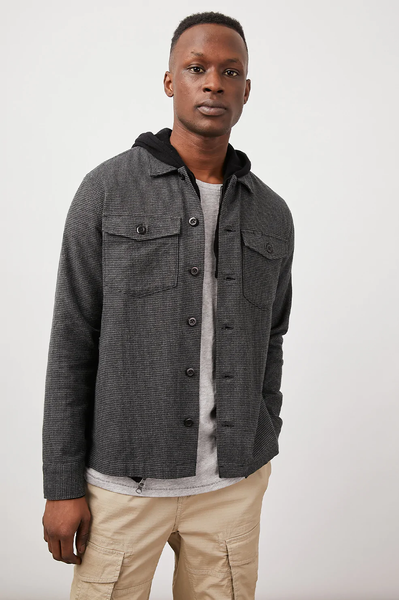 Rails Men's Kerouac Jacket - Charcoal Black Houndstooth