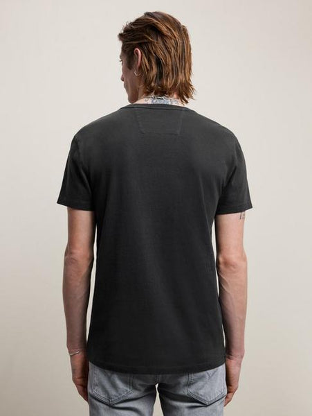 John Varvatos Skull Embroidery Crew Neck T - Black