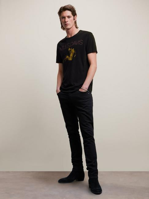 John Varvatos Miles Davis Playing Crew Neck Tee - Black