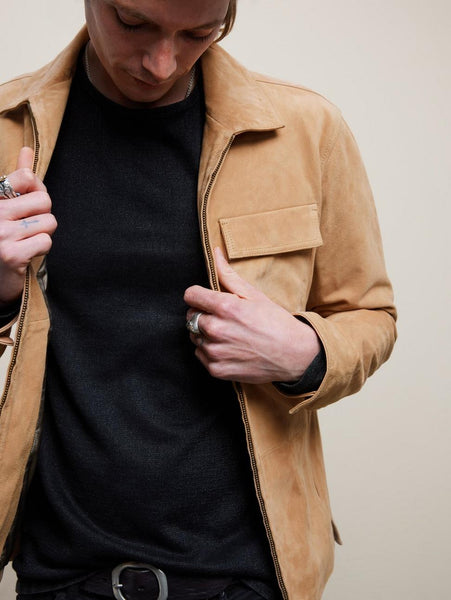 John Varvatos Milo Shirt Jacket - Clay