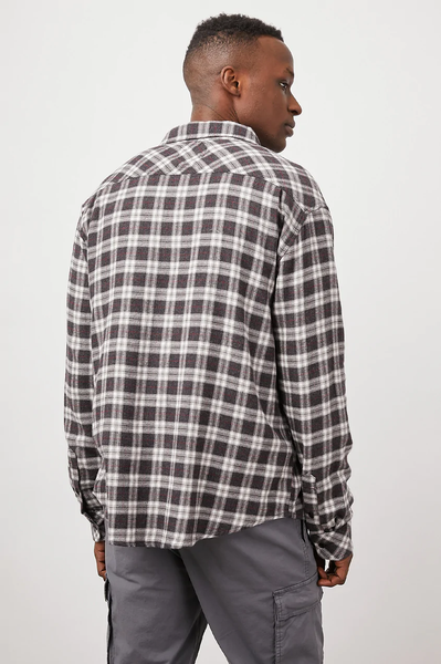 Rails Men's Lennox L/S - Black Crimson Melange