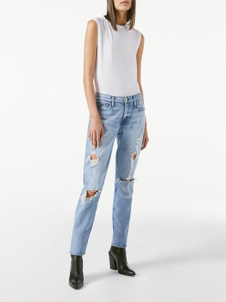 FRAME Le Garcon jean with rips in Beldon