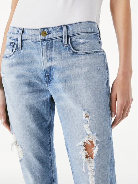FRAME Le Garcon jean with rips in Beldon