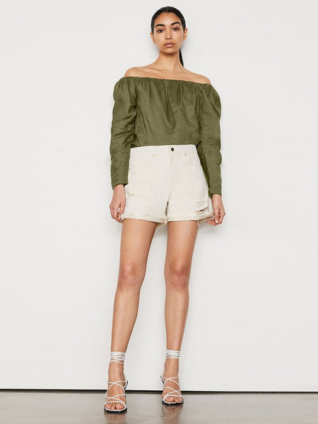 FRAME Le Brigette Short Raw Cuff in Au Natural