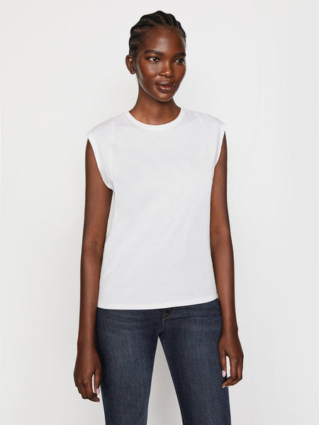 FRAME Le Mid Rise Muscle T in White