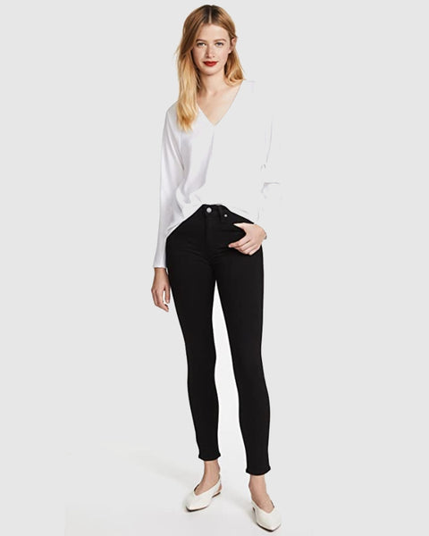 Paige Margot Ultra Hi Skinny in Black Shadow