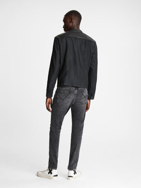 John Varvatos CORY COATED CANVAS JACKET Black