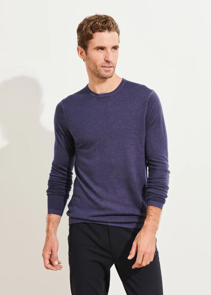 Patrick Assaraf Extra Fine Merino Crewneck Sweater - Midnight