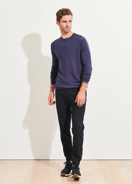 Patrick Assaraf Extra Fine Merino Crewneck Sweater - Midnight