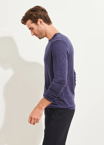 Patrick Assaraf Extra Fine Merino Crewneck Sweater - Midnight