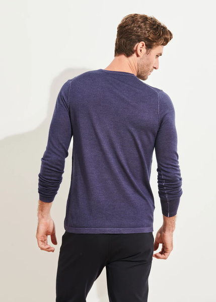 Patrick Assaraf Extra Fine Merino Crewneck Sweater - Midnight