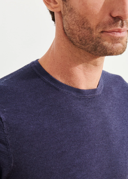 Patrick Assaraf Extra Fine Merino Crewneck Sweater - Midnight