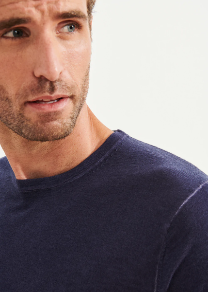 Patrick Assaraf Extra Fine Merino Crewneck Sweater - Midnight