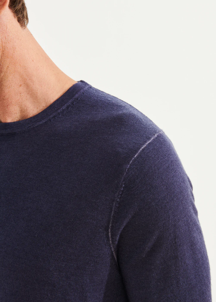 Patrick Assaraf Extra Fine Merino Crewneck Sweater - Midnight