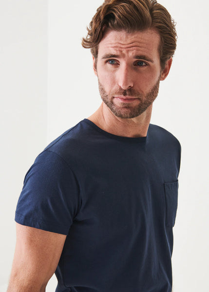 Patrick Assaraf Lightweight Pima Cotton T-Shirt - Galaxy Blue