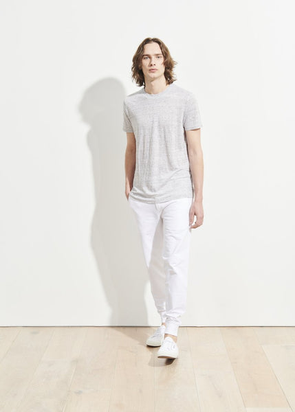 Patrick Assaraf Light Weight Linen T-Shirt - Mist Melange