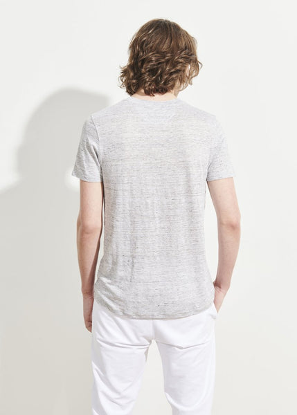 Patrick Assaraf Light Weight Linen T-Shirt - Mist Melange