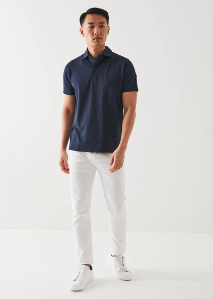Patrick Assaraf SS Polo All Over Print - Midnight