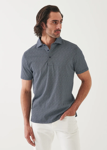 Patrick Assaraf SS Polo All Over Print - Midnight 06