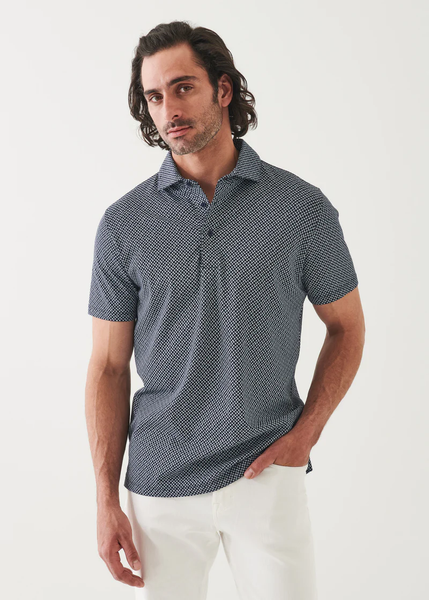 Patrick Assaraf SS Polo All Over Print - Midnight 06