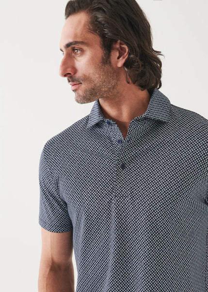 Patrick Assaraf SS Polo All Over Print - Midnight 06