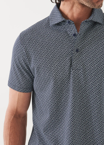 Patrick Assaraf SS Polo All Over Print - Midnight 06