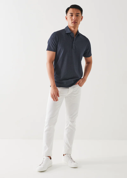 Patrick Assaraf SS Polo All Over Print - Midnight 16
